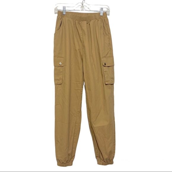 SHEIN Tan Cargo Joggers Small, S, 4 - Picture 1 of 11